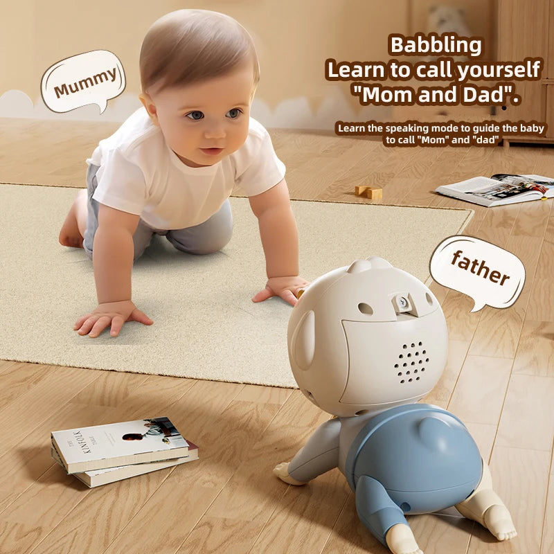 Crawling Doll Baby Toy with Music, ,Learning Crawling Guidance and Head up Train Children'S Vocal Toys and Baby Interactive Ing