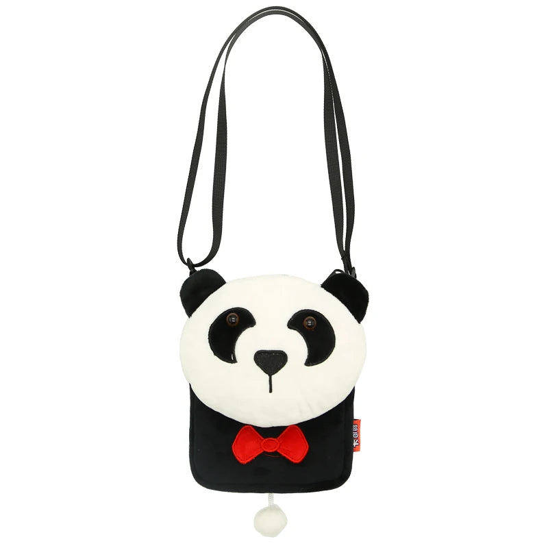 Cute Cartoon Animal Crossbody Bag Kids Casual Shoulder Bag Plush Mini Shoulder Bag