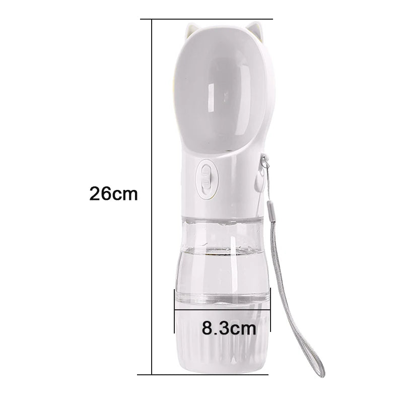 Pet Dog Water Bottle Food Feeder for Small Medium Dogs 2 in 1 Travel Puppy Cats Water Container Outdoor Yorkie Drinker Supplies
