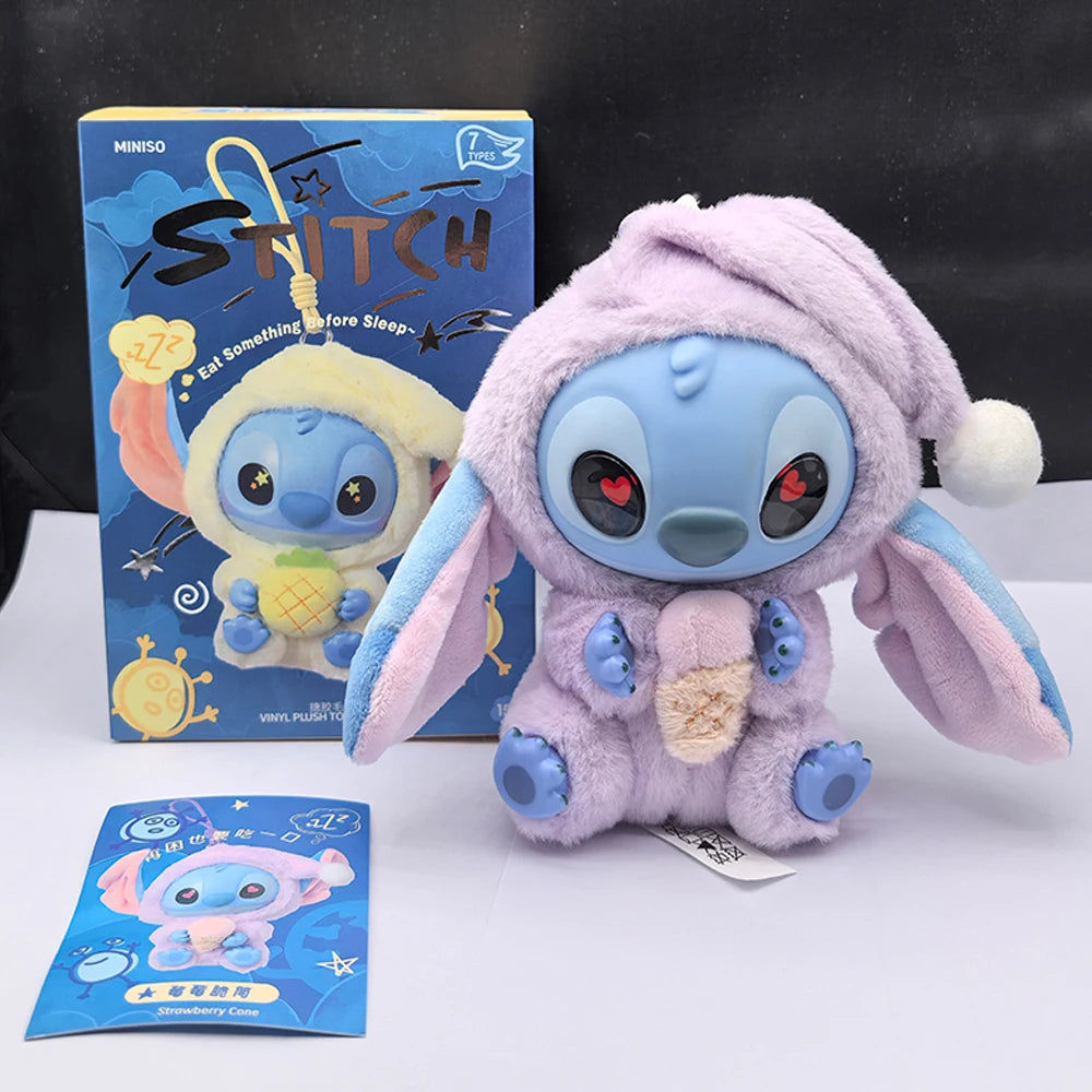 2025Hot Stitch Eat Something before Sleep Series Blind Box Plush Vinyl Toys Cute Doll Labu V3 Mystery Box Bag Pendant Decor Gift