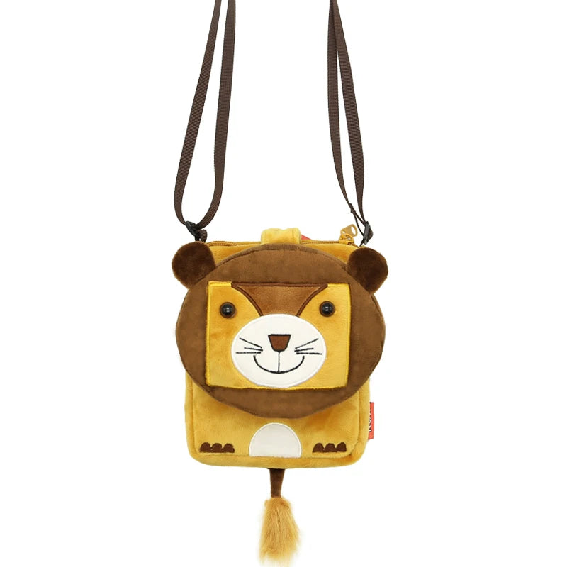 Cute Cartoon Animal Crossbody Bag Kids Casual Shoulder Bag Plush Mini Shoulder Bag