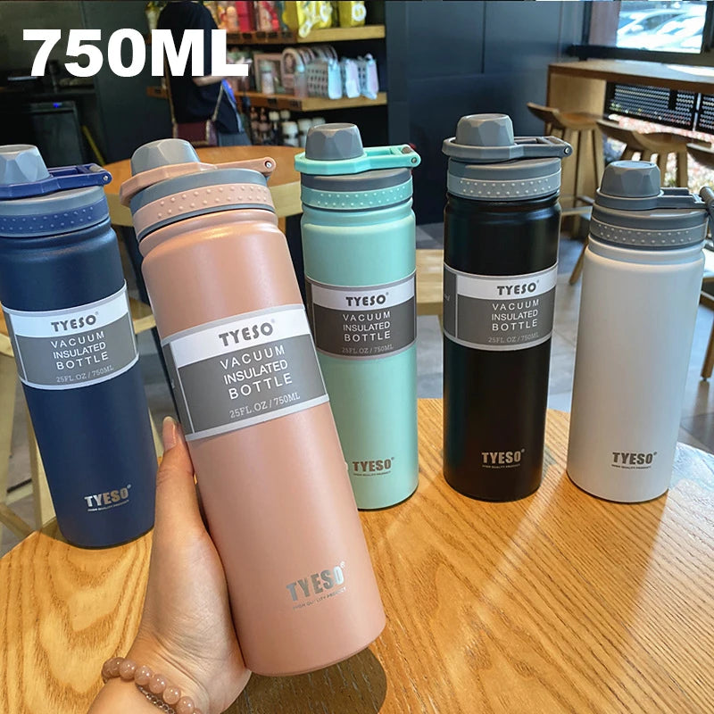 750ML  Thermos Bottle Stainless Steel Vacuum Flask Insulated Water Bottle Travel Cup for Children Coffee Mug Termica