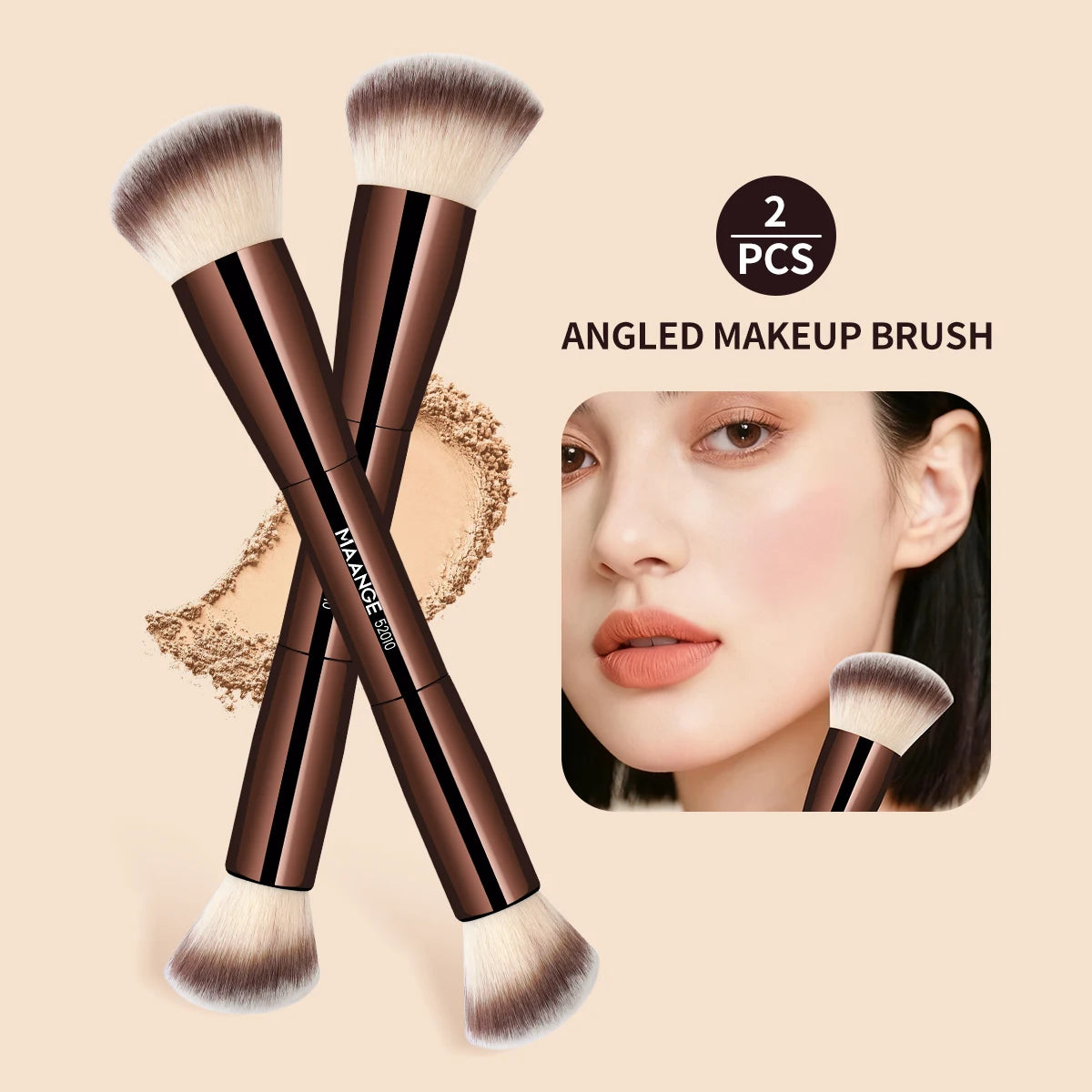 Makeup Brushes Double Head Foundation Powder Concealer Blusher Bronzer Makeup Brush Soft Fiber Hair Cosmetic Beauty Tools