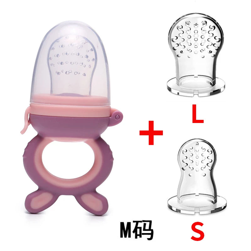 3 in 1 Baby Nipple Fresh Food Fruit Milk Feeding Bottles Nibbler Learn Feeding Drinking Water Straw Handle Teething Pacifier