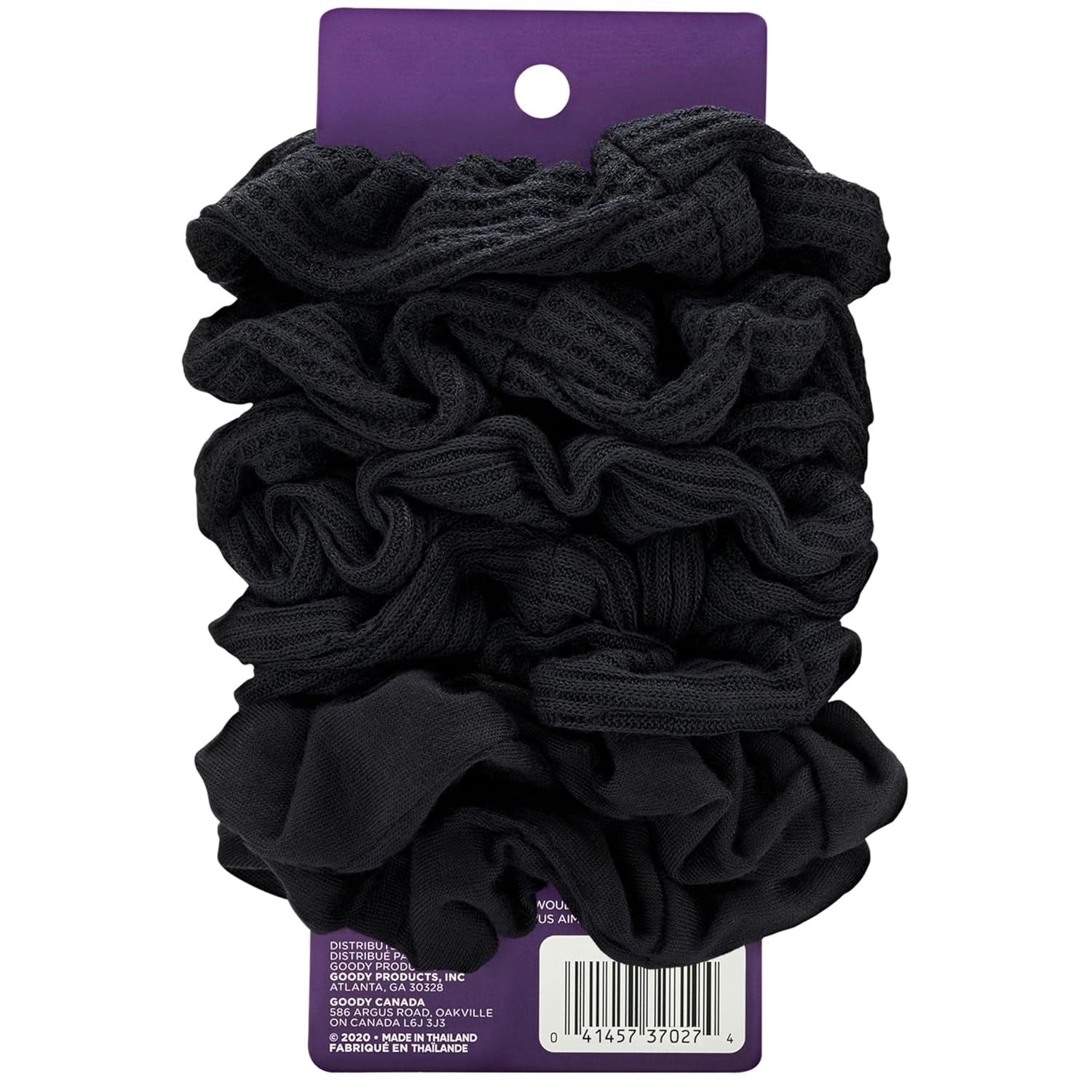 Ouchless Womens Hair Scrunchie - 8 Count, Black - Suitable for All Hair Types - Pain-Free Hair Accessories for Women Perfect for Long Lasting Braids, Ponytails and More