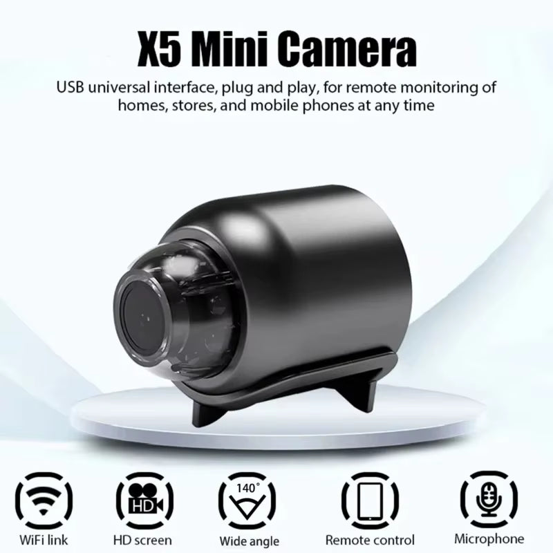 1080P New X5 Mini Camera Clear Night Vision Light Weight Portable Premium Cams Motion Detection Wireless Surveillance Camera
