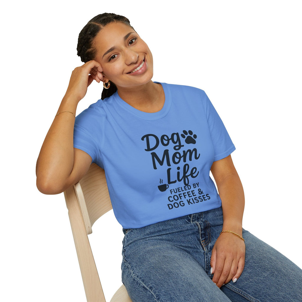 Dog Mom Life T-Shirt, Unisex Softstyle Tee, Gifts for Dog Lovers,