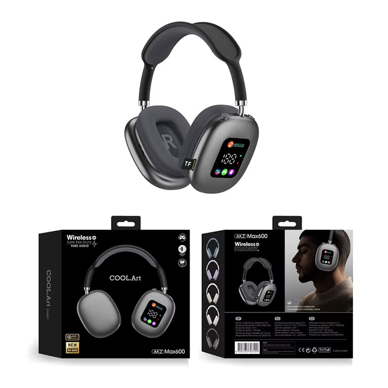 Xiaomi Wireless Bluetooth Headset with RGB Digital Display Screen Card Reader Headset Long Battery Life High-Fidelity Earphones