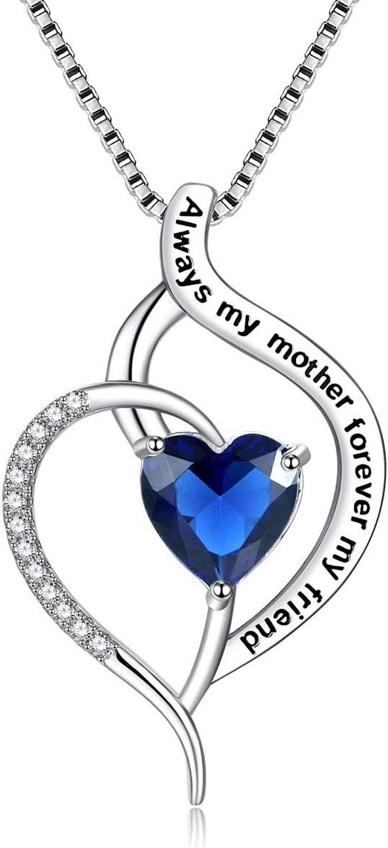 Forever Connected Mother & Son Necklace – Heart Pendant Gift for Mom, Sterling Silver Jewelry for Mother'S Day or Birthday