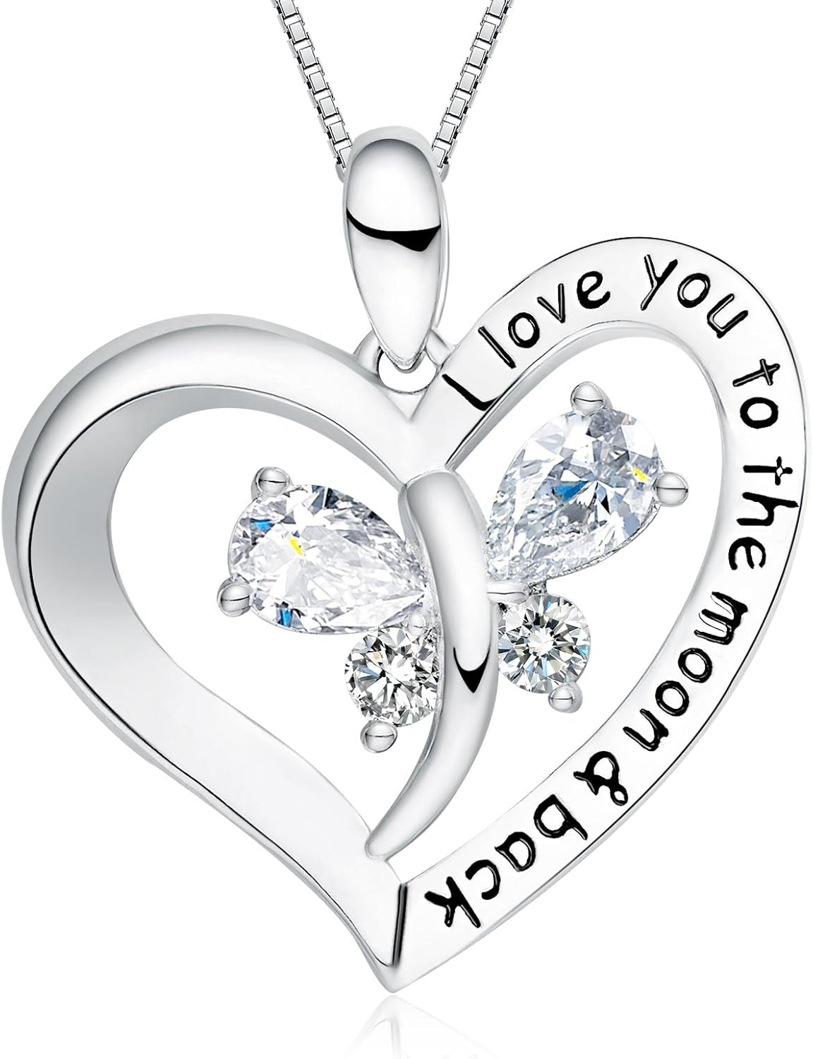 Forever Connected Mother & Son Necklace – Heart Pendant Gift for Mom, Sterling Silver Jewelry for Mother'S Day or Birthday