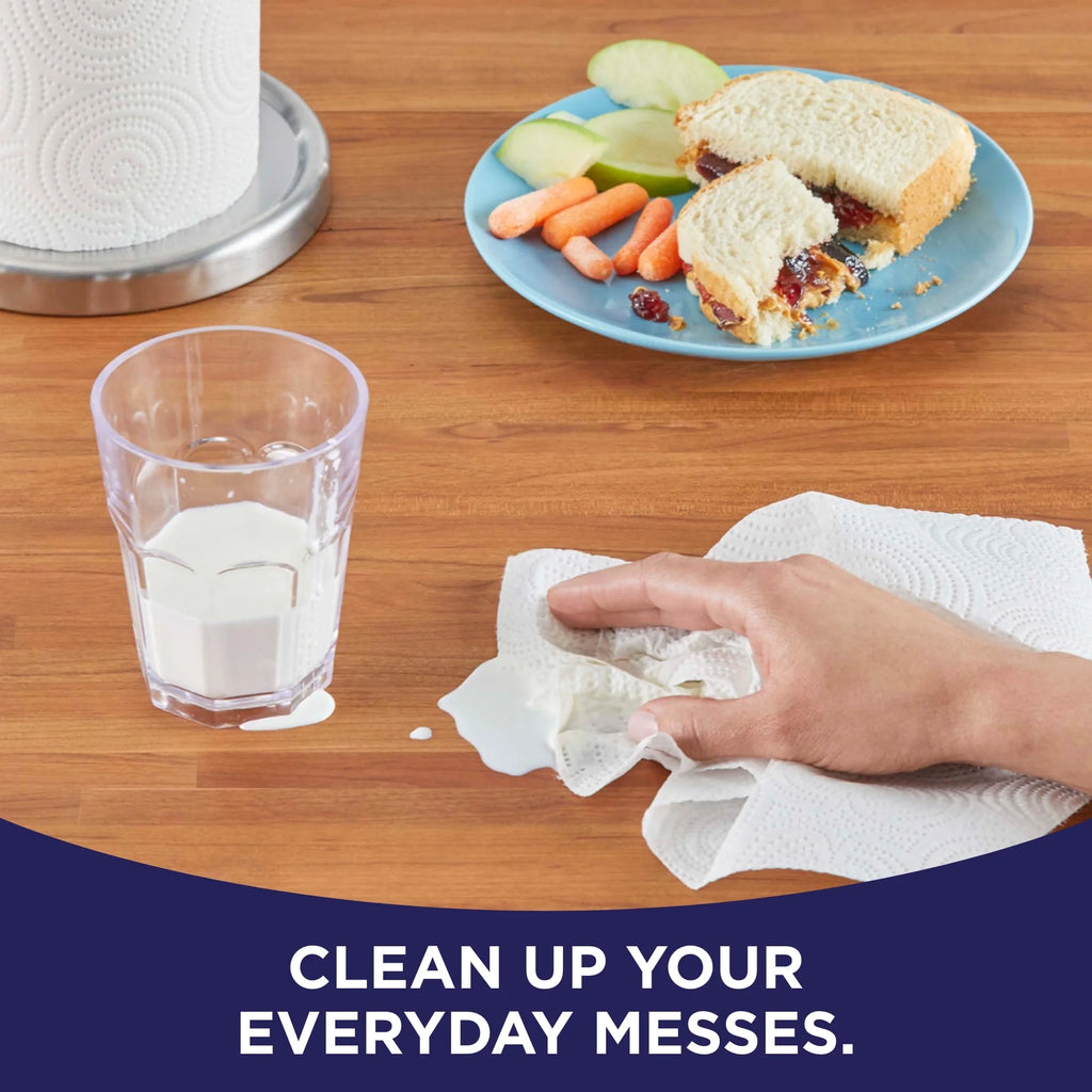 Sparkle Pick-A-Size Paper Towels, White, 6 Double Rolls = 12 Regular Rolls, 126 2-Ply Sheets per Roll