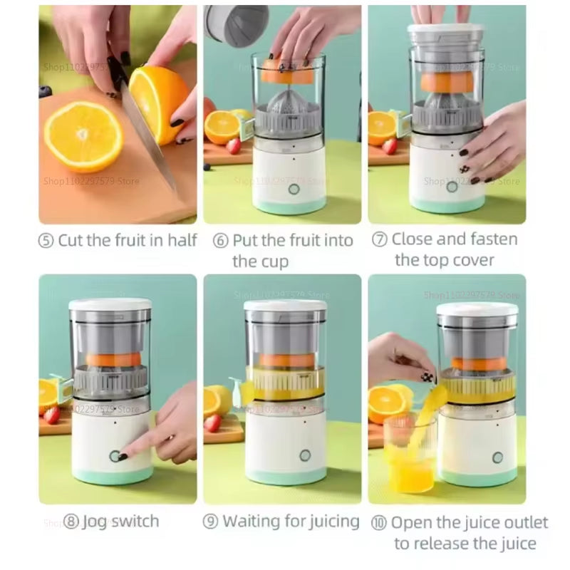 Wireless Automatic Orange Lemon Juice Portable Electric Juicer Separator Fruit Juicer Cup Household Juicer Mini Home Juicer