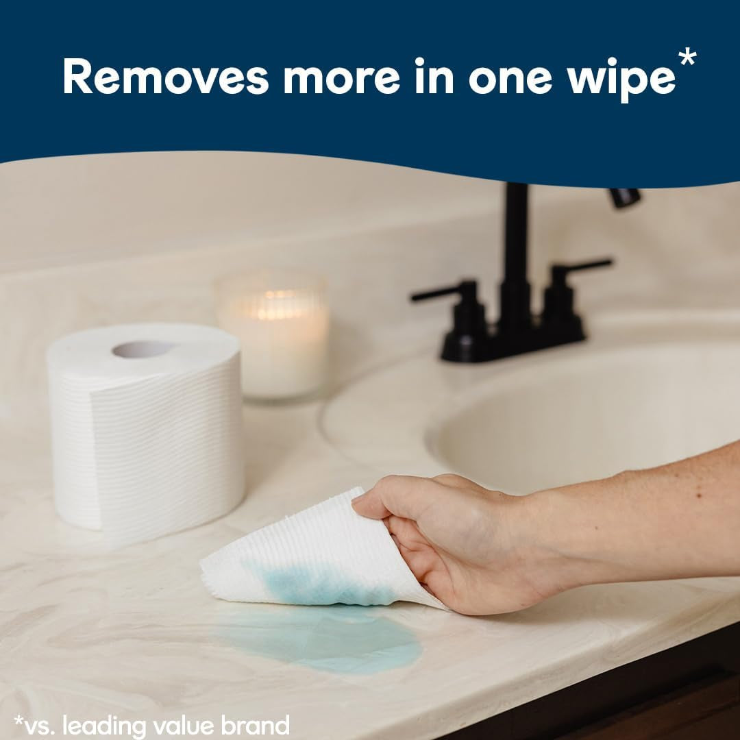 Ultra Clean Toilet Paper with Active Cleaningripples Texture, Strong Bath Tissue, 24 Family Mega Rolls = 132 Regular Rolls (4 Packs of 6)
