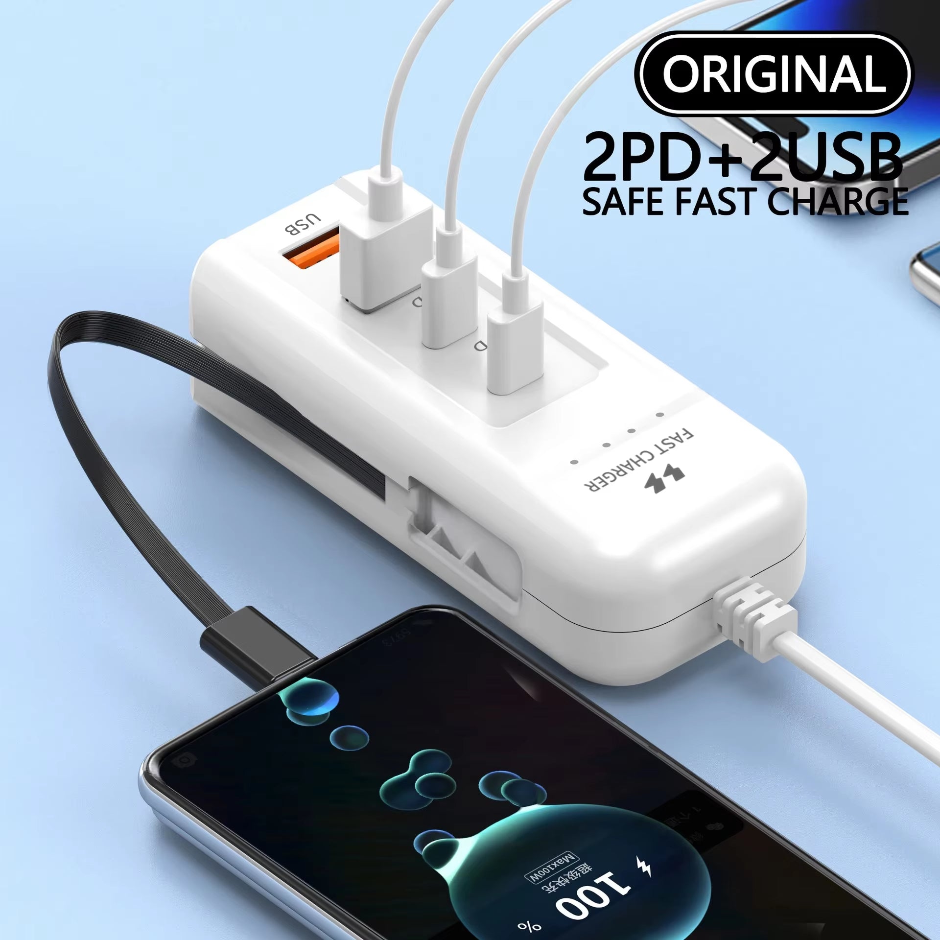 USB Charger PD Type C Fast Charge Quick Wall Chargers Multiport USB Hub 