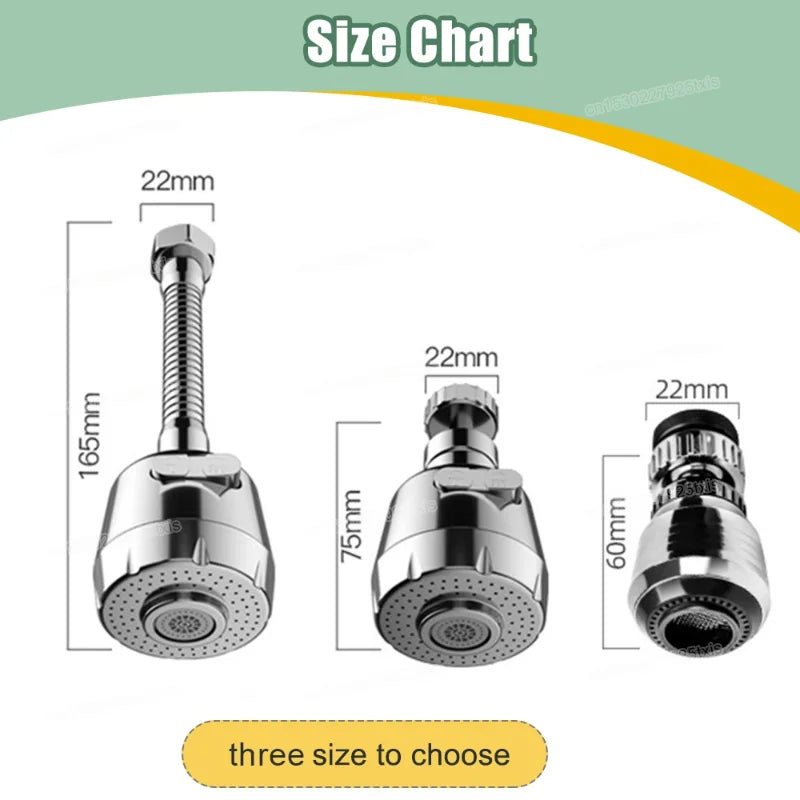 2/3Mode Faucet Extender 360Degree Rotatable Faucet Nozzle Adapter Home Water Saving Bubbler Kitchen Bathroom Faucet Accessories
