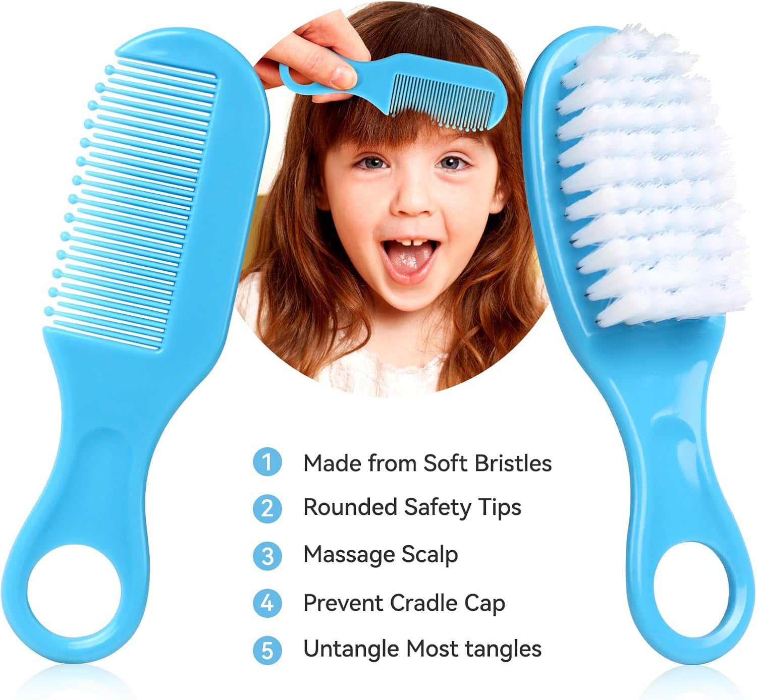 Baby Grooming Kit, Infant Safety Care Set with Hair Brush Comb Nail Clipper Nasal Aspirator,Baby Essentials Kit for Newborn Girls Boys