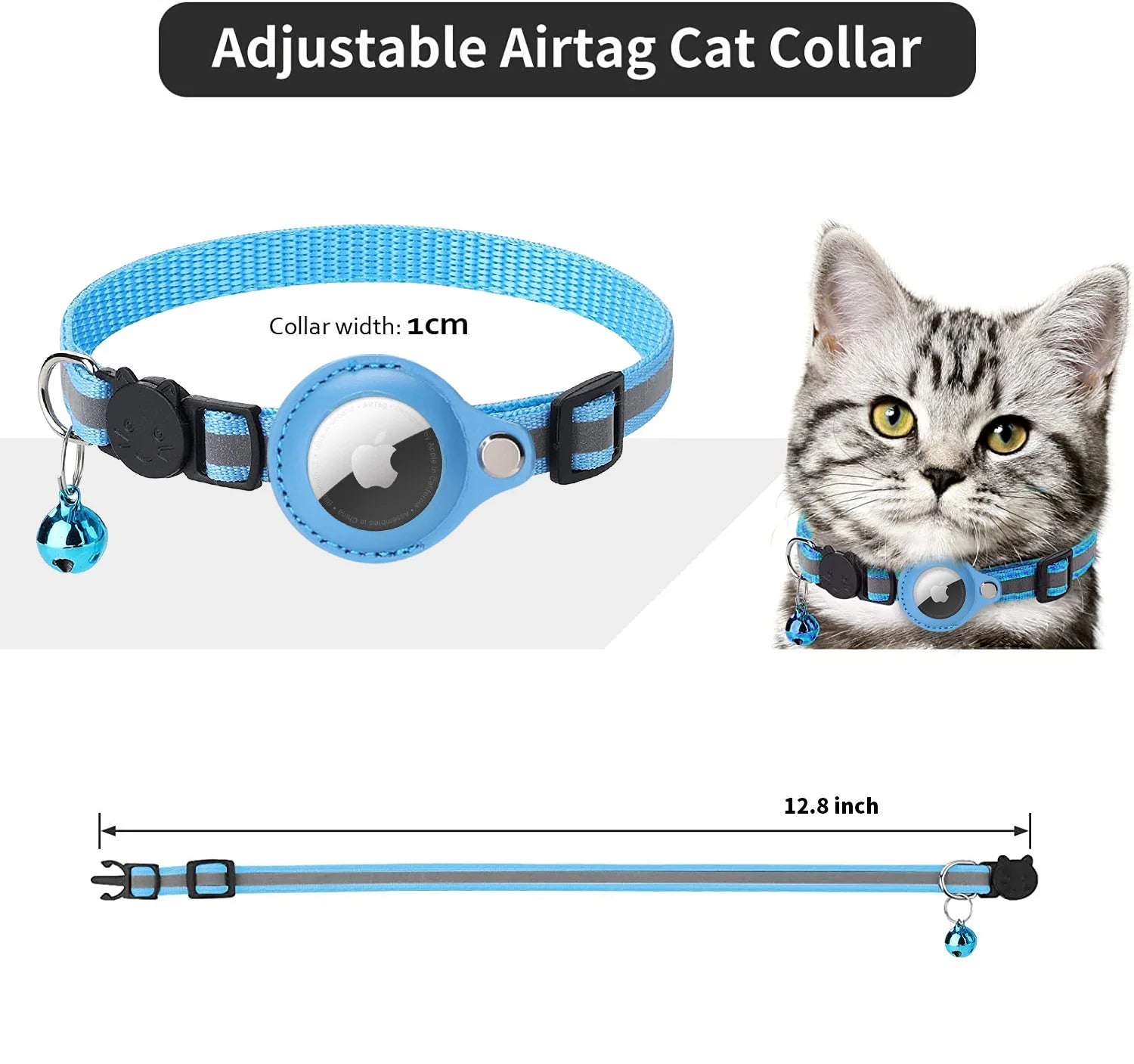 Airtag Case Collar for Cats with Protective Case for anti Lost Locator Tracker Dog Accessories Reflective Pet Collars