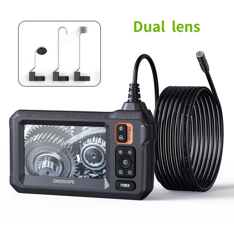 Industrial Endoscope Camera 4.3Inch IPS Screen 8Mm HD1080P IP67 Waterproof 8 LED Light Inspection Borescope for Pipe Car Repair