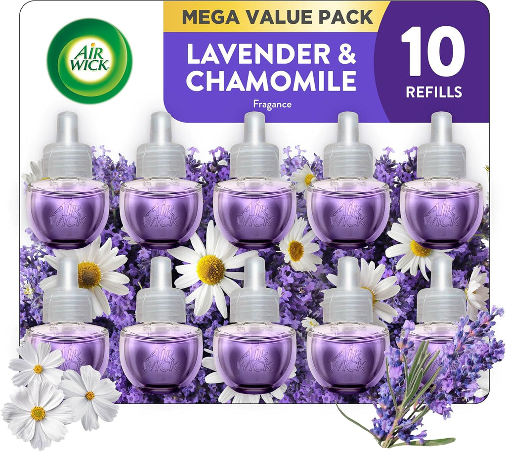 Plug in Scented Oil Refill, 10Ct, Lavender & Chamomile, Air Freshener, Essential Oils, Eco Friendly