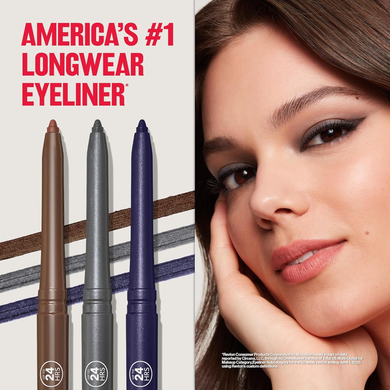 Colorstay Pencil Waterproof Eyeliner, Smudge-Proof, Eye Makeup with Built-In Sharpener, 202 Black Brown, 0.01 Oz