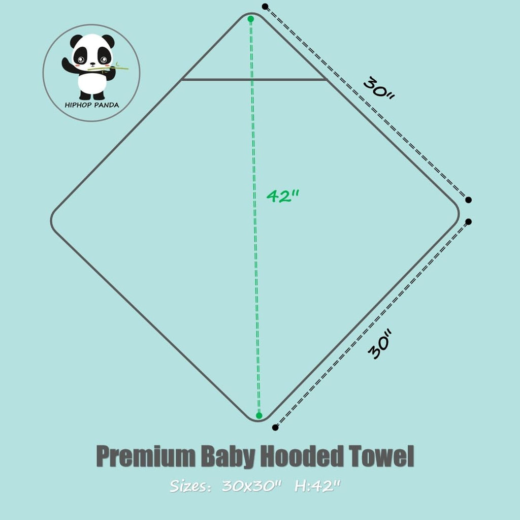 Hooded Towel - Rayon Made from Bamboo, Bath Towel with Bear Ears for Newborn, Babie, Toddler, Infant - Absorbent Large Baby Towel - Bear, 30 X 30 Inch