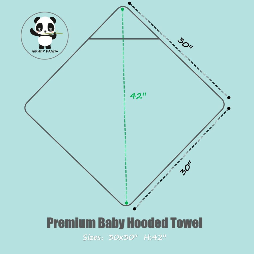 Hooded Towel - Rayon Made from Bamboo, Bath Towel with Bear Ears for Newborn, Babie, Toddler, Infant - Absorbent Large Baby Towel - Bear, 30 X 30 Inch