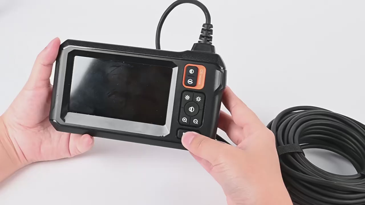 Industrial Endoscope Camera 4.3Inch IPS Screen 8Mm HD1080P IP67 Waterproof 8 LED Light Inspection Borescope for Pipe Car Repair