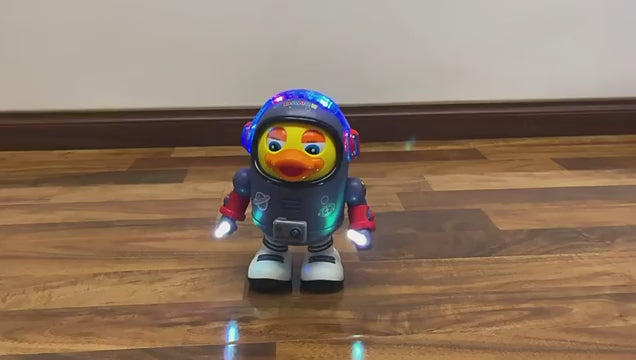 Baby Duck Toy Musical Interactive Toy Electric with Lights and Sounds Dancing Robot Space Elements for Infants Babies Kids Gifts