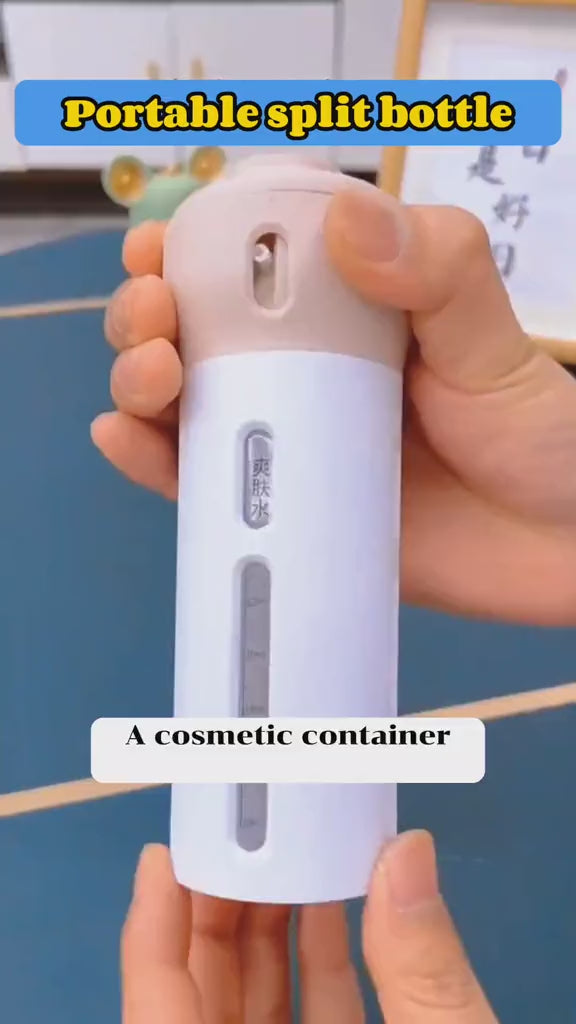 Travel Dispenser Split Bottle Shampoo Lotion Shower Gel Soap Bottle 4 in 1 Empty Sub-Bottle Press Container Bottles