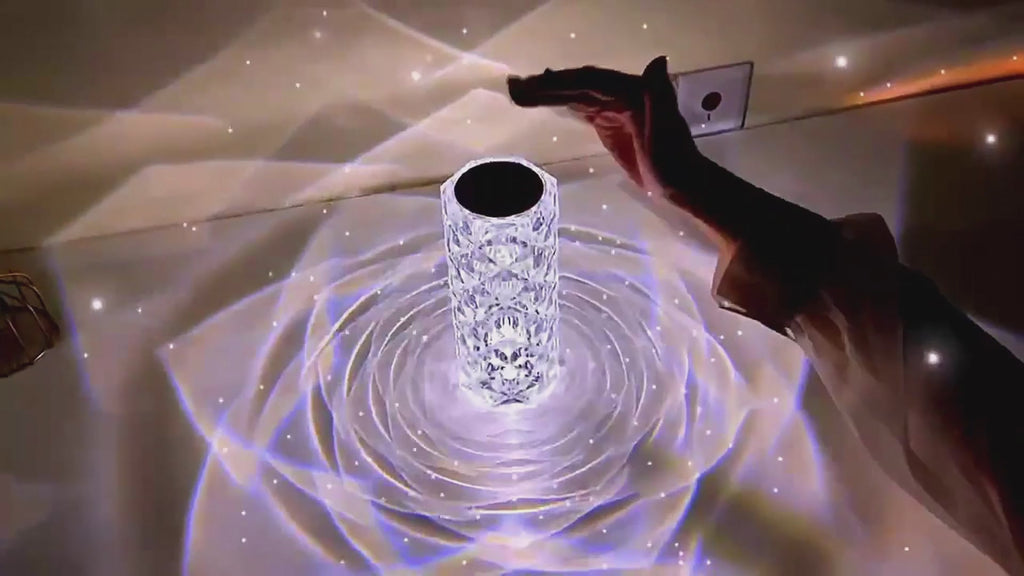 LED Crystal Table Lamp Diamond Rose Night Light Touch Atmosphere &Remote Control