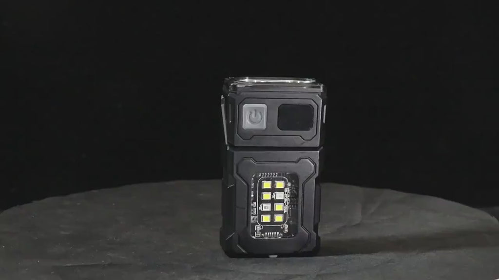 2/1Pcs Portable Flashlight Super Bright MINI USB Rechargeable LED Tail Magnettorch with COB Emergency Light for Camping Hiking