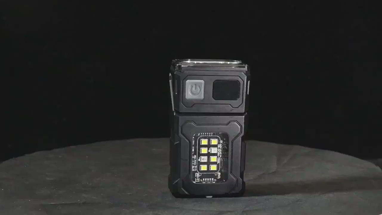 2/1Pcs Portable Flashlight Super Bright MINI USB Rechargeable LED Tail Magnettorch with COB Emergency Light for Camping Hiking